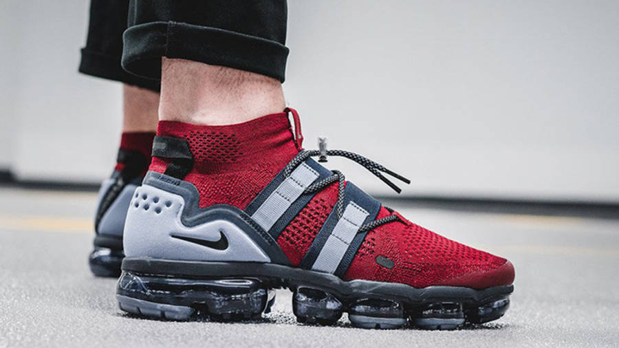 black and red vapormax utility