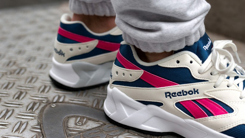 reebok blue and pink