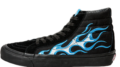 vans wtaps blue flame