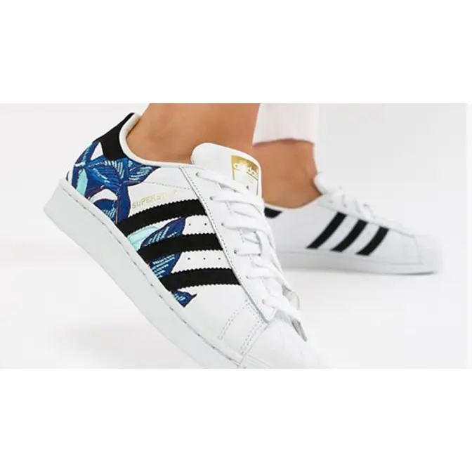adidas Superstar Flower Embroidery White Blue | Where To Buy ...