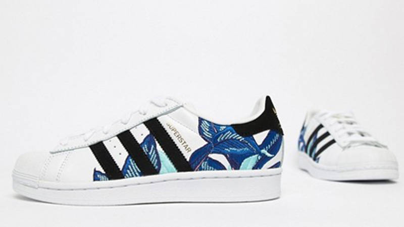 adidas Superstar Flower Embroidery White Blue Where To Buy | B28014 Sole Supplier