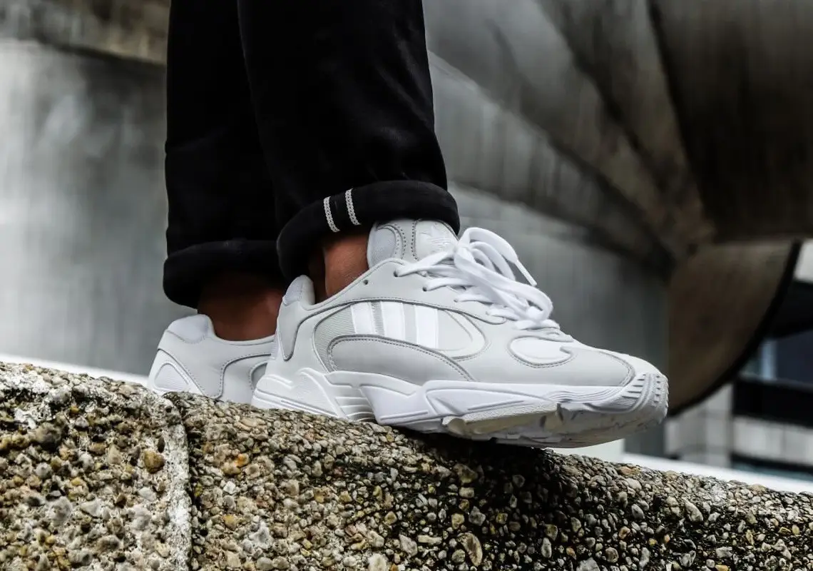An On Foot Look At The adidas Originals Yung-1 'Cloud White
