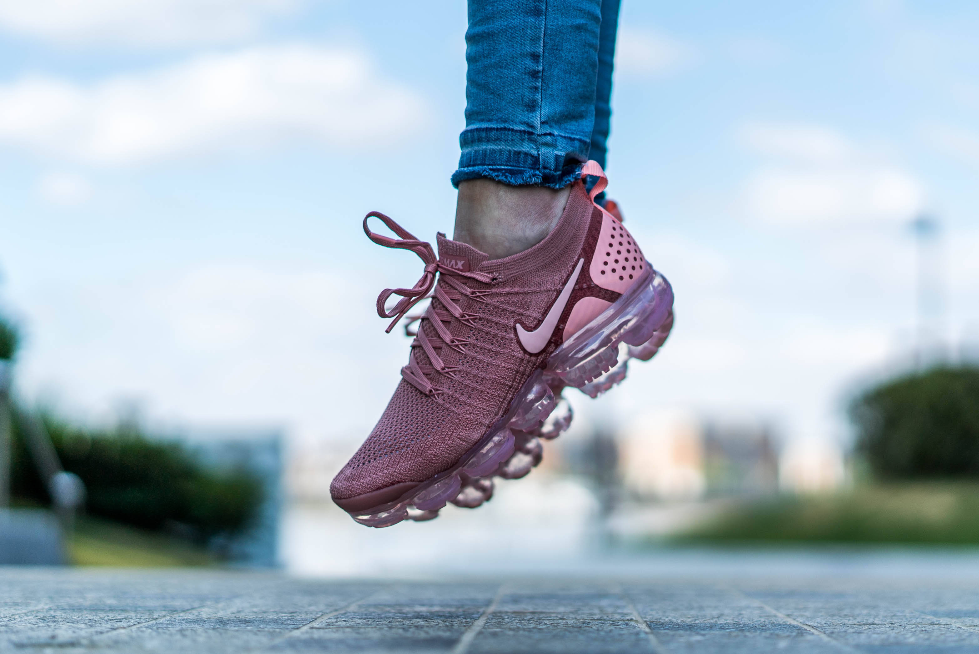 An Exclusive On Foot Look At The Nike Air VaporMax Flyknit 2 In Rust Pink The Sole Supplier