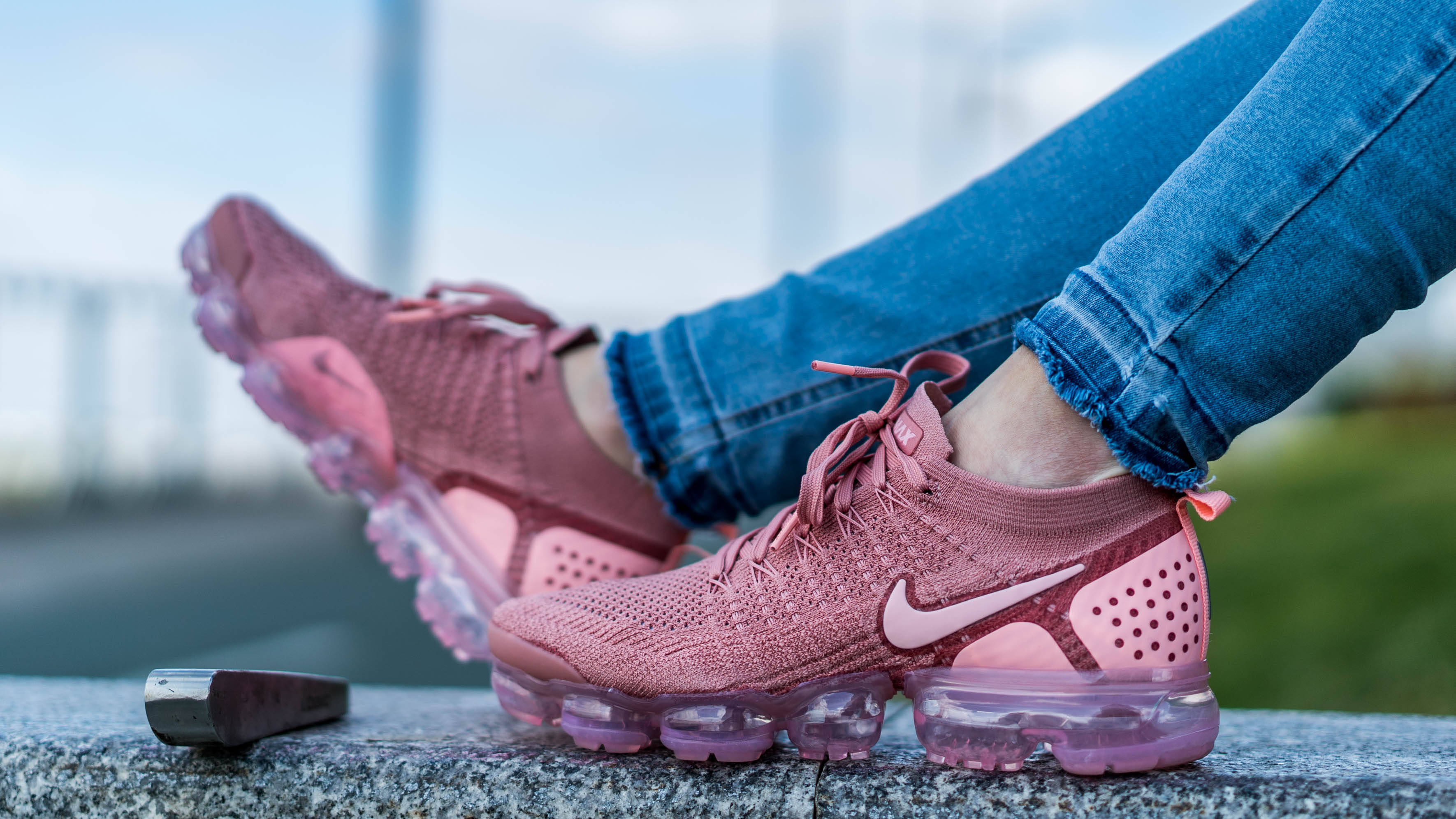 An Exclusive On Foot Look At The Nike Air VaporMax Flyknit 2 In Rust Pink The Sole Supplier