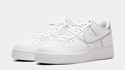nike air force iridescent white