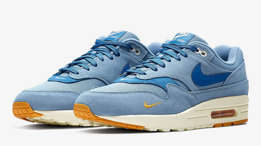 nike air max 1 blue suede for sale