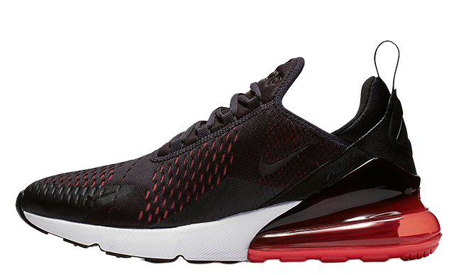 nike air max 270 black with red bubble