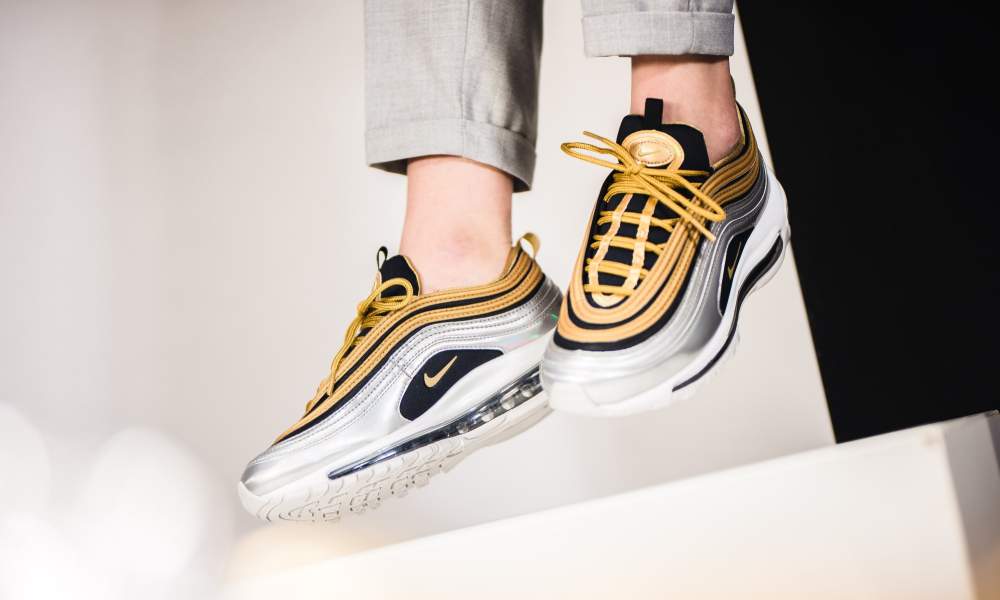 gold and silver air max
