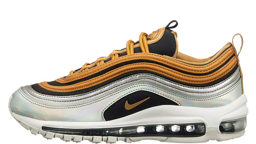 gold and silver nike air max 97