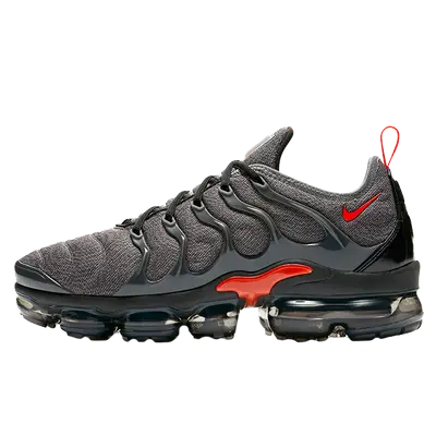 Nike vapormax plus 2025 grey and red