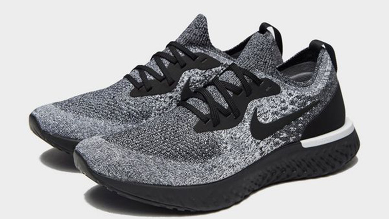 nike epic react flyknit black and grey