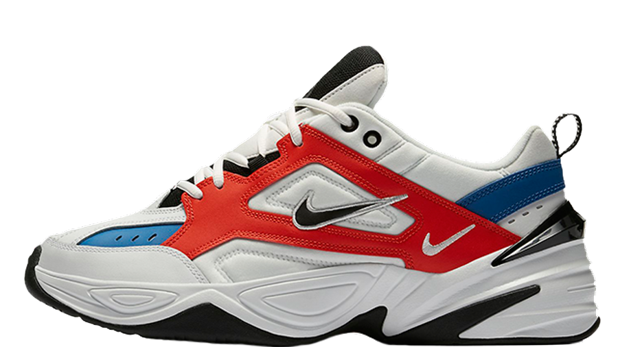 red blue white nike shoes