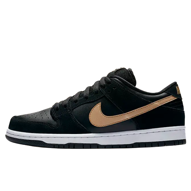 Black and gold nike dunks best sale