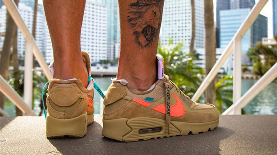 Off-White x Nike Air Max 90 Desert Ore | Where To Buy | AA7293-200 | The  Sole Supplier