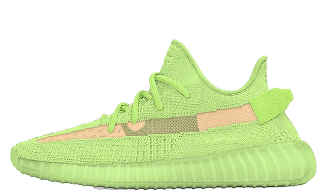 green and white yeezys