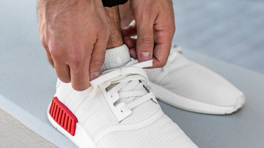 adidas nmd white and red
