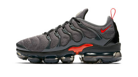 The Nike Air VaporMax Plus Gets Painted In A 'Grey/Red' Colourway