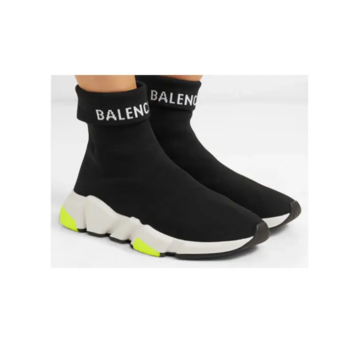 Balenciaga speed discount trainer black white