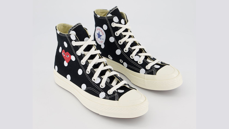 cdg x converse high black