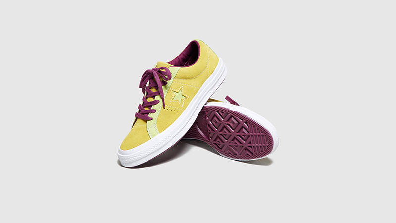 Converse One Star Ox Yellow Purple Womens