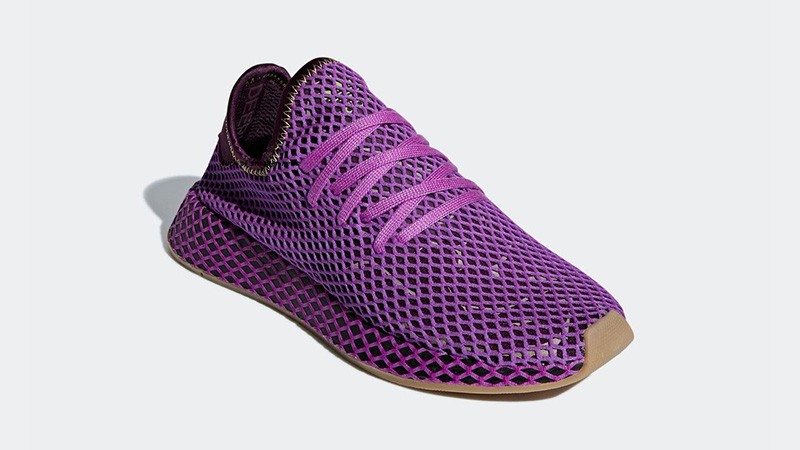 purple adidas deerupt