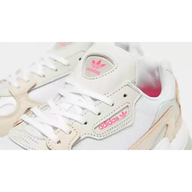 Adidas falcon hot sale beige pink