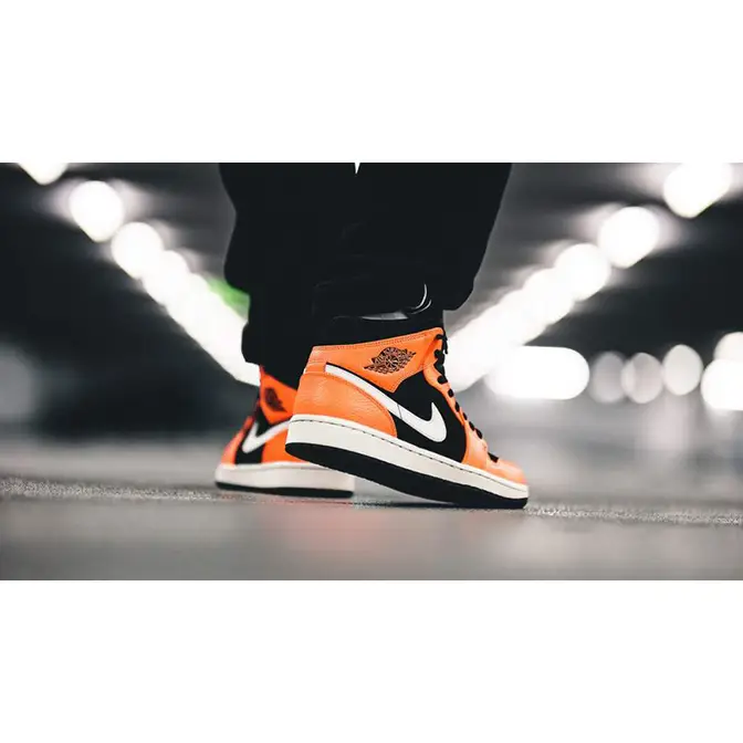 Jordan 1 Mid Black Orange Where To Buy 554724 062 The Sole Supplier