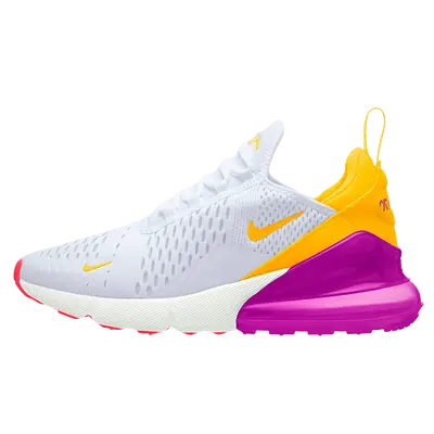 Nike air max 270 womens white pink top yellow