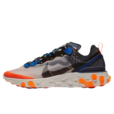 Nike nike shox black patent leather sneakers shoes Blue Orange AQ1090-004