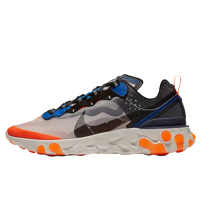 Nike nike shox black patent leather sneakers shoes Blue Orange AQ1090-004
