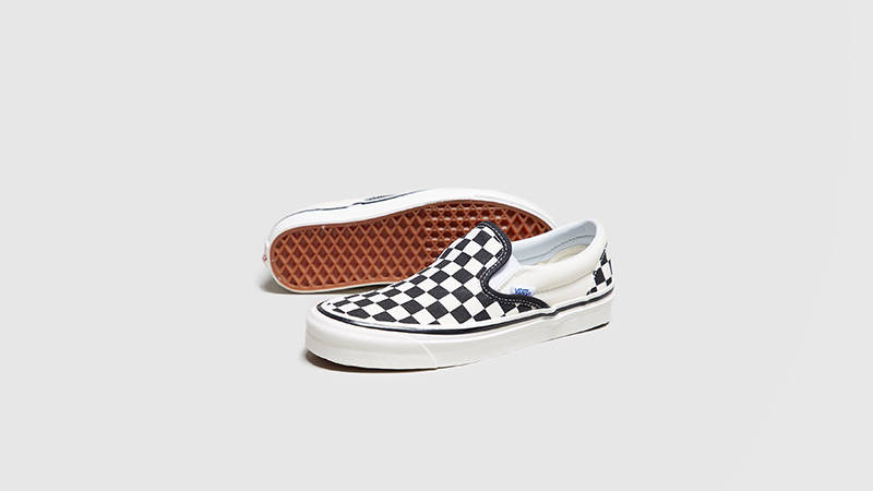 Vans Anaheim Checkboard Slip-On Black White Womens