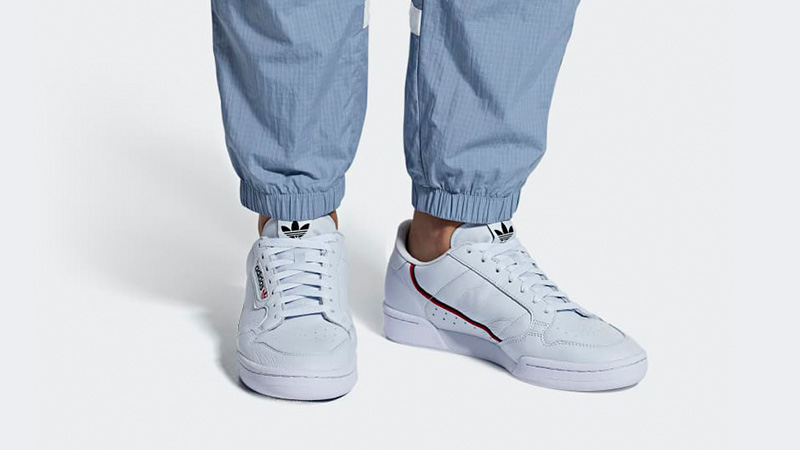 adidas originals continental 80's trainers in blue b41673