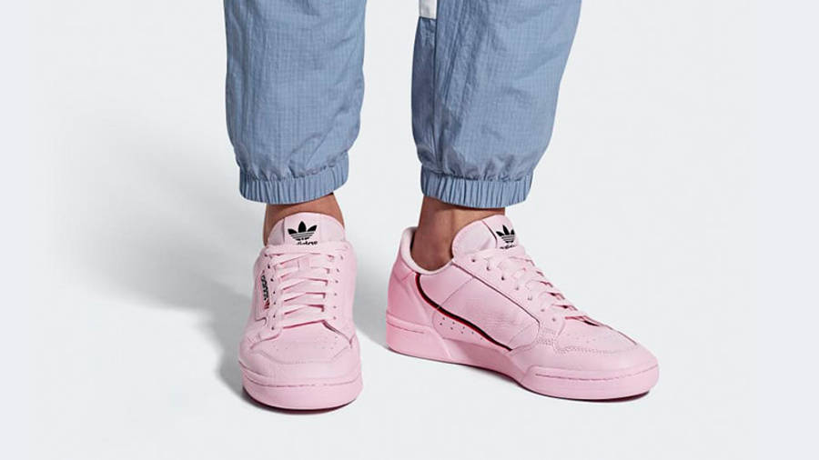 adidas continental 8 pink on feet