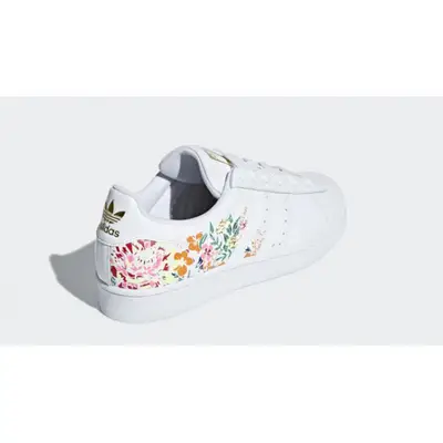adidas originals superstar trainers in white with embroidery
