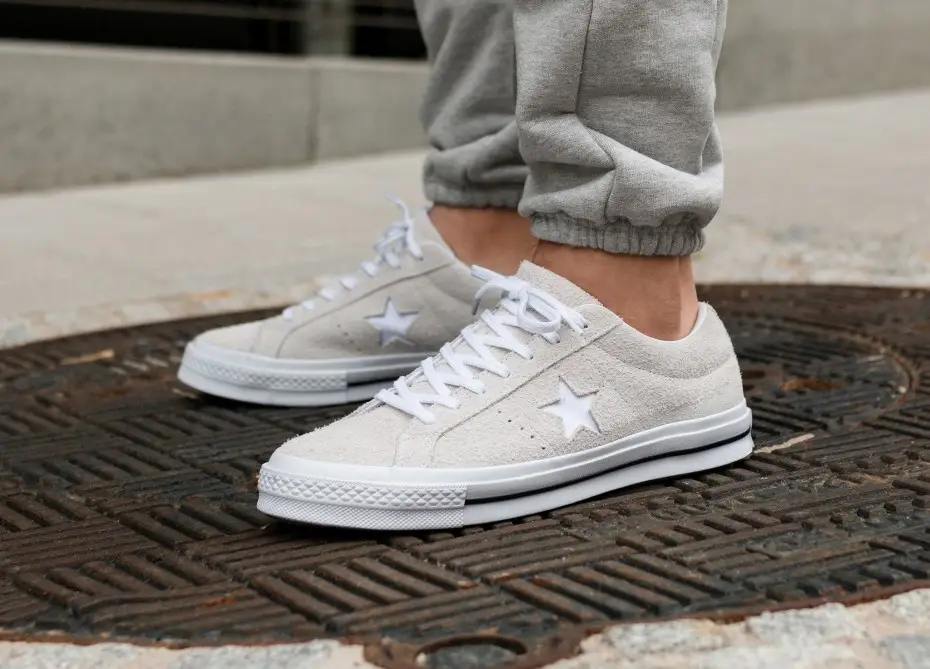 Converse one star 74 deals ash grey & white