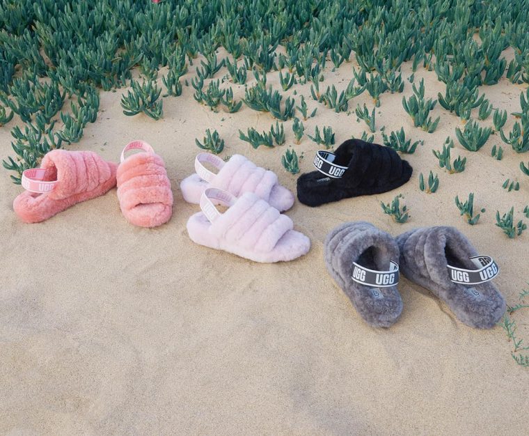 ugg fluff yeah logo slides