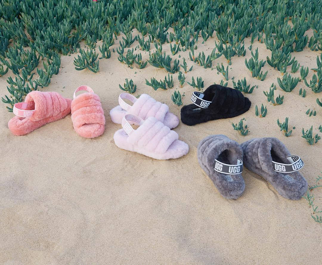 ugg fluff yeah logo slides