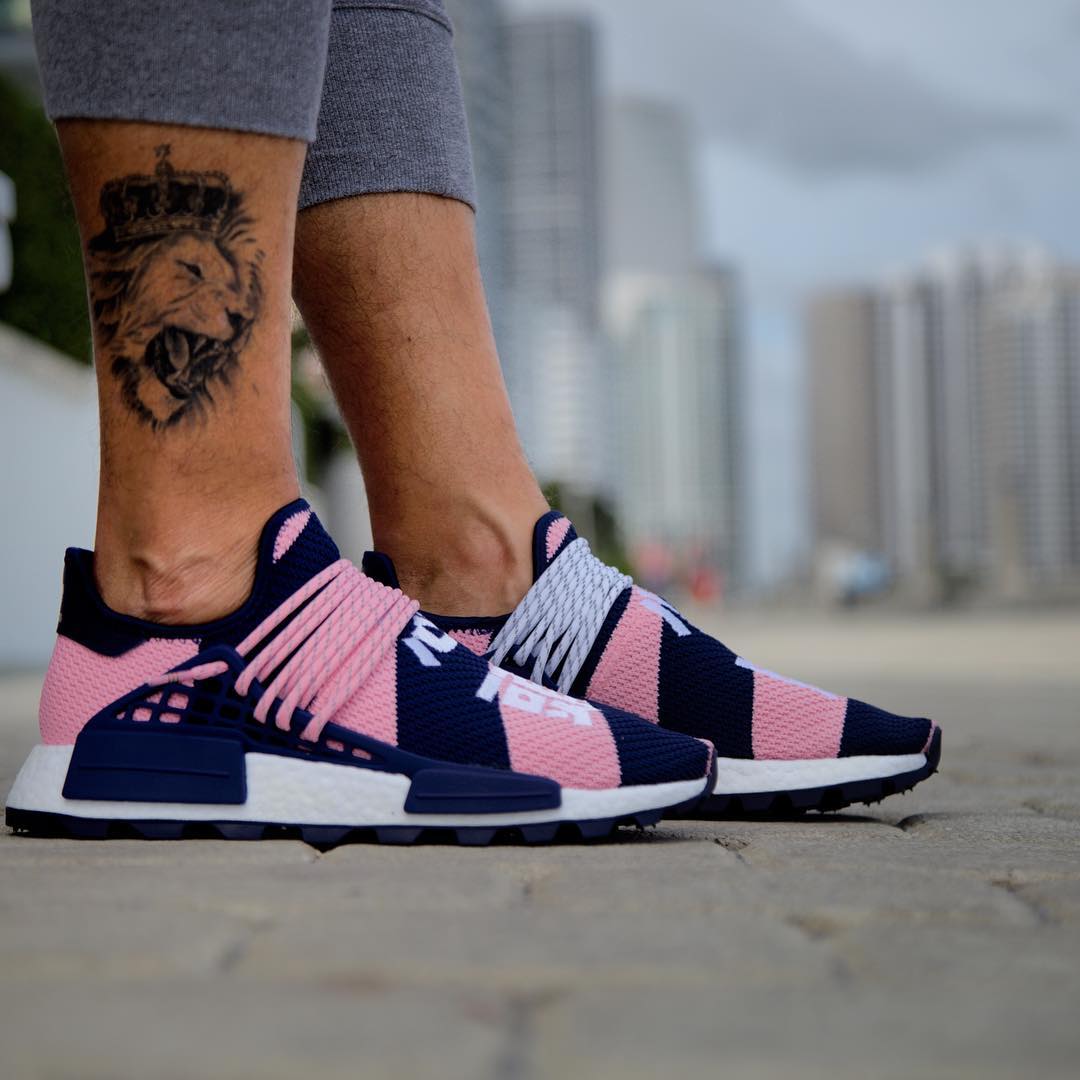 adidas nmd hu pharrell x billionaire boys club navy pink