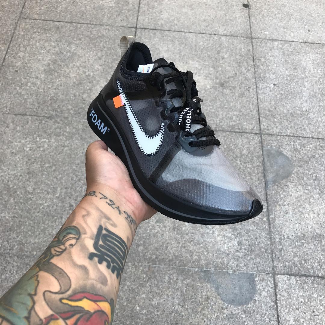 The Off-White x Nike Zoom Fly 'Black' And 'Tulip Pink' Are Coming Soon