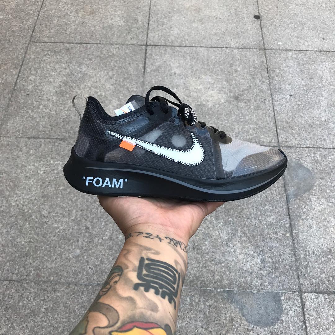 The Off-White x Nike Zoom Fly 'Black' And 'Tulip Pink' Are Coming Soon