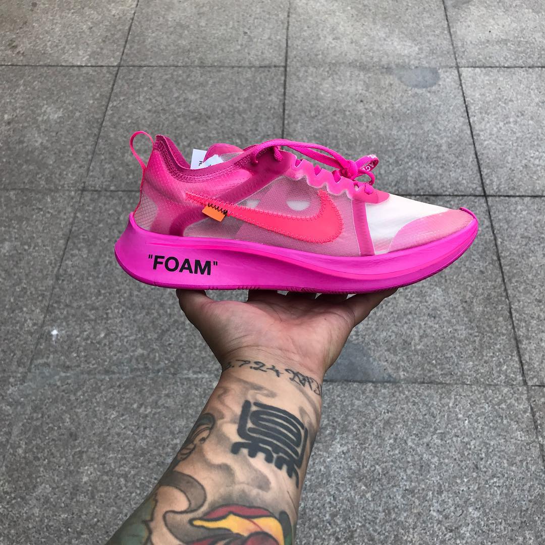 Nike x off white foam pink hotsell