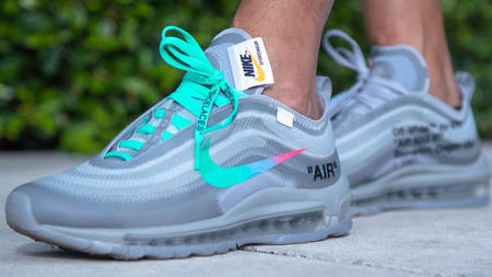 An On Foot Look At The Off-White x Nike Air Max 97 ‘Wolf Grey’ An On Foot Look At The Off-White x Nike Air Max 97 ‘Wolf Grey’