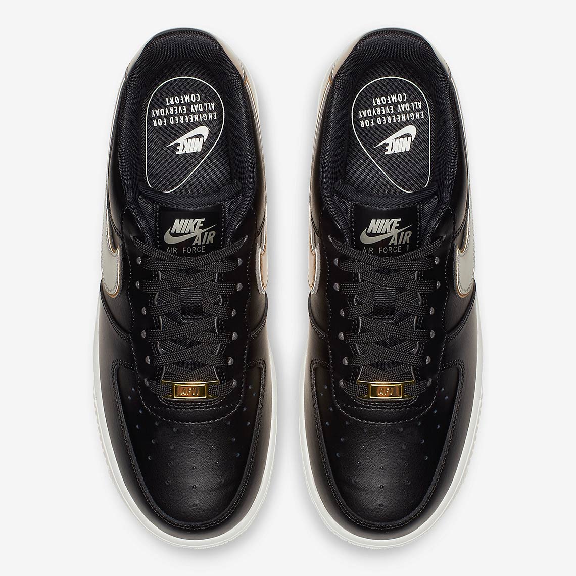 Metallic Swooshes Take Over The Nike Air Force 1