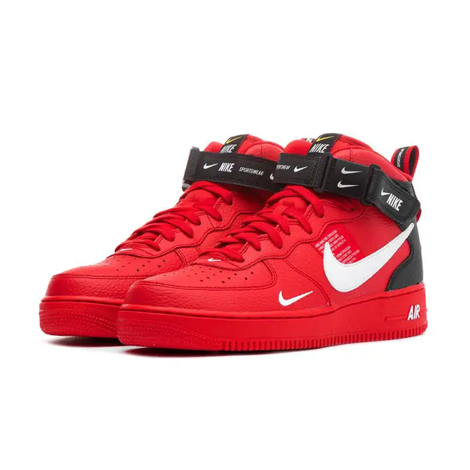 Nike Air Force 1 Mid Utility Red | Where To Buy | 804609-605 | The Sole ...