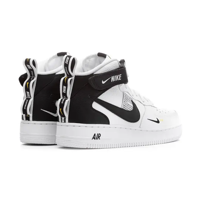 Nike Air Force 1 Mid 07 LV8 Men's Size 9 White Black Basketball  804609-103?RARE