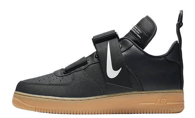 black utility air force ones
