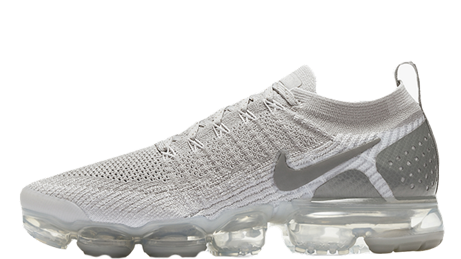 white and grey vapormax flyknit