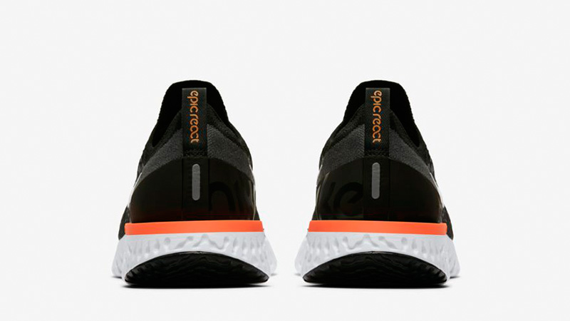 nike epic react black orange