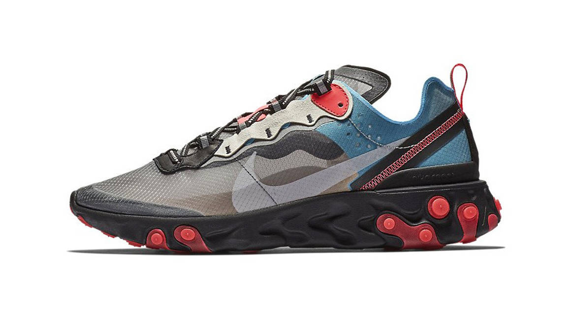 Nike Showcase The React Element 87 In 'Blue Chill/Solar Red' Colourway ...