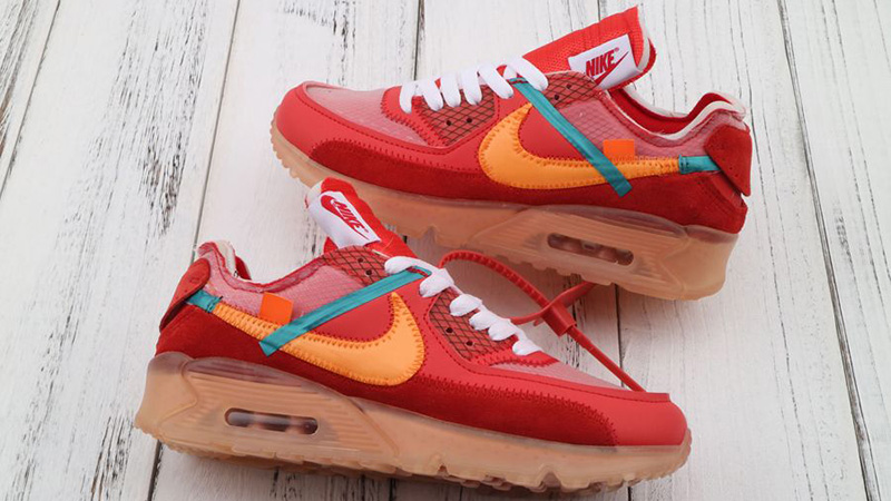 nike air max 90 off white red